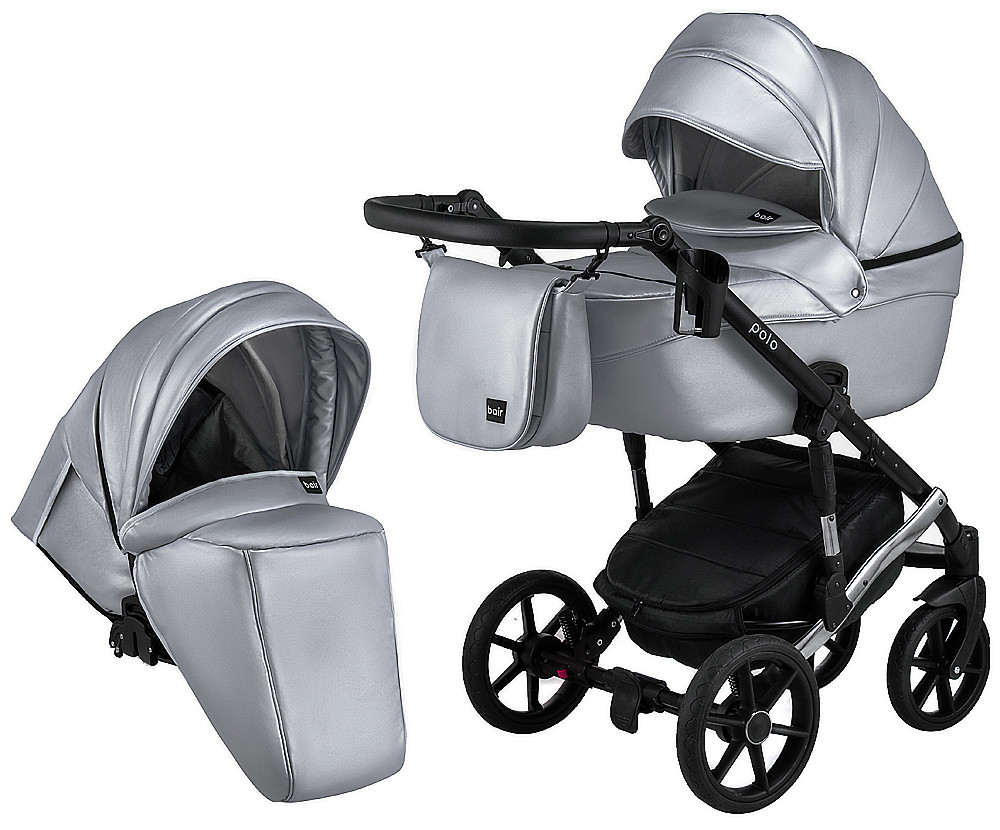 

Коляска 2 в 1 Bair Polo (Silver) кожа 100% 625158