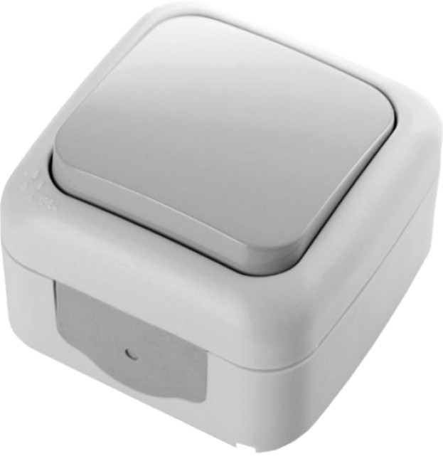 Вимикач одноклавішний VIKO Palmiye Сірий (90555501) – фото, відгуки ...