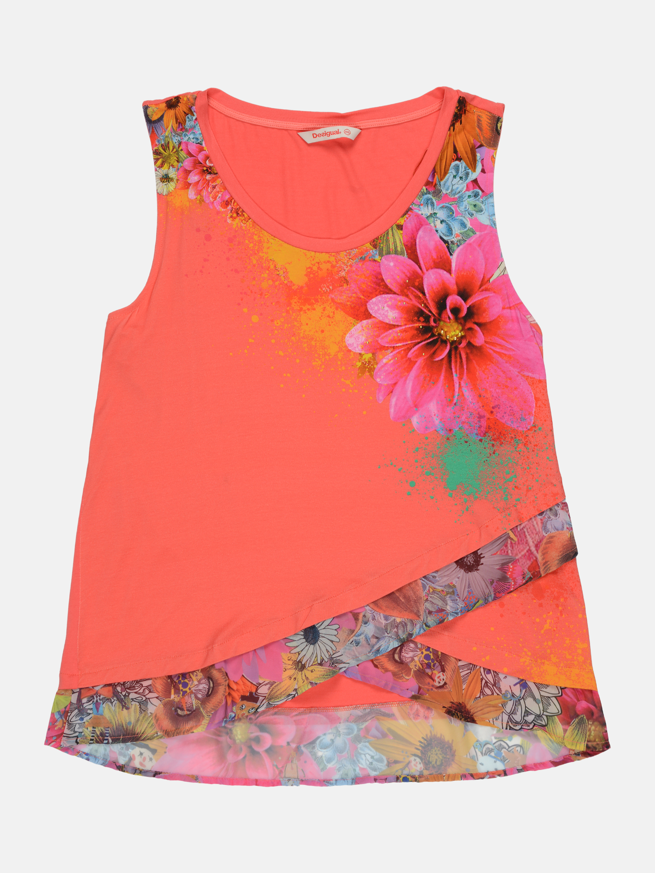 

Майка Desigual 71T2EH5/7062 2XL Розовая с принтом
