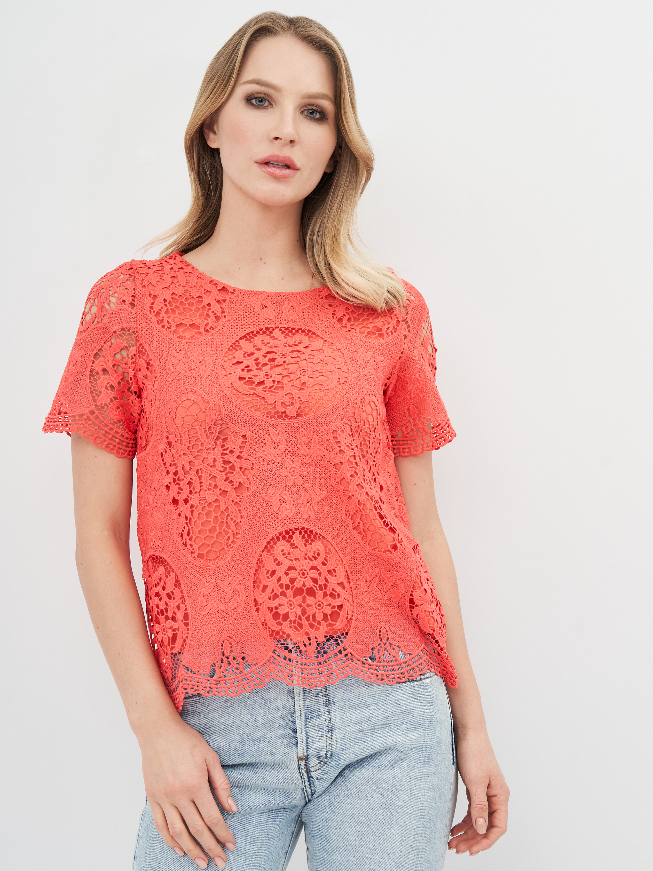 

Топ Desigual 73B2YK3/7062 XL Коралловый