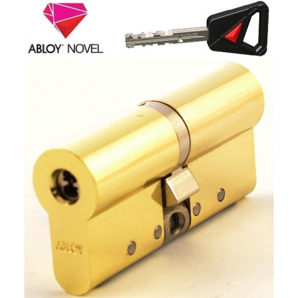 

Цилиндр Abloy Novel 85 мм.(37,5х47,5) латунь