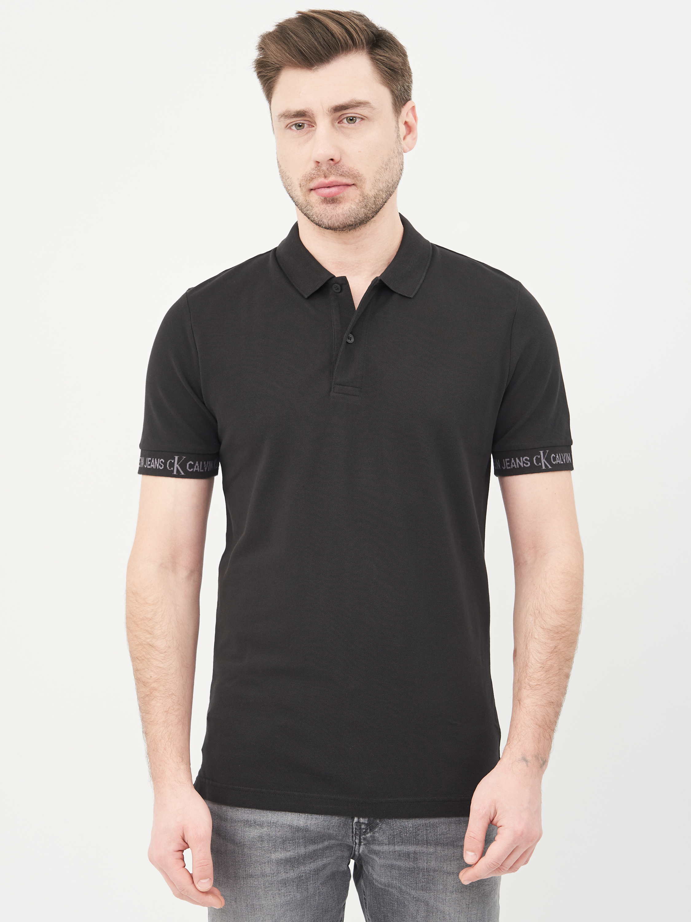 

Поло Calvin Klein Jeans Logo Jacquard Polo J30J317283-BEH L Black