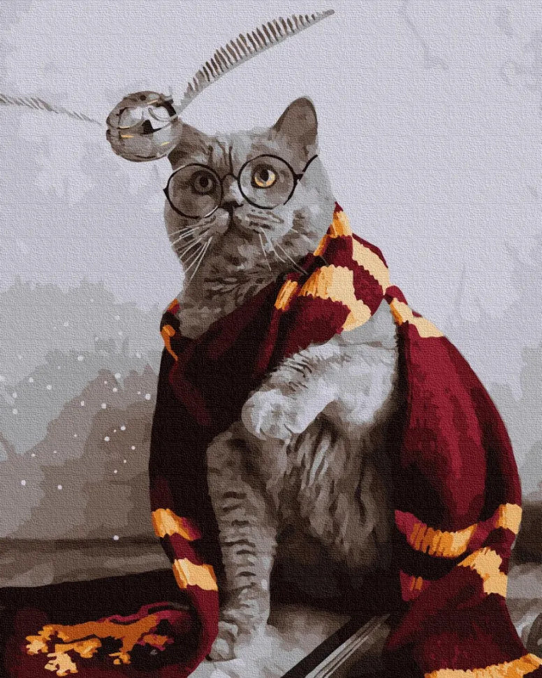 

Картина по номерам. Brushme "Котик ловец снитча" GX36543