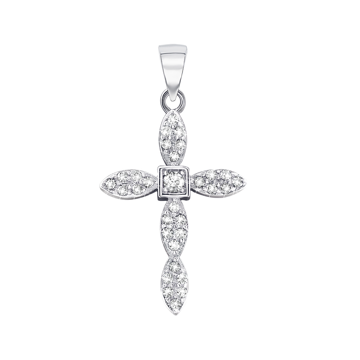 

Серебряный крестик с фианитами PPS1402-P