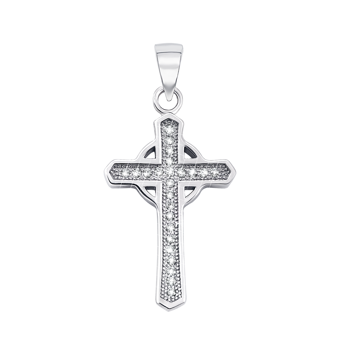 

Серебряный крестик с фианитами PPS1420-P