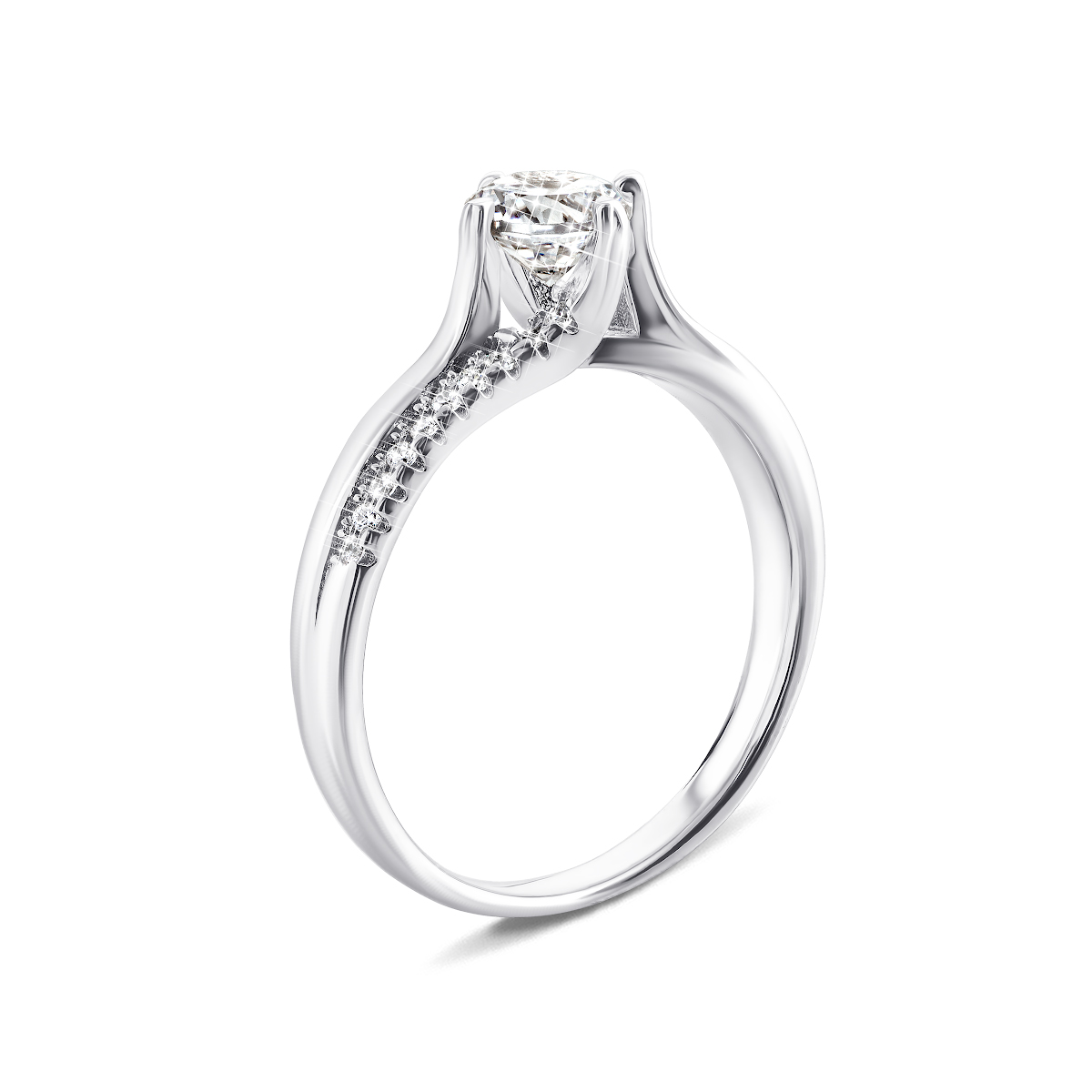 

Серебряное кольцо с фианитами 16.5 размер 1RI59804