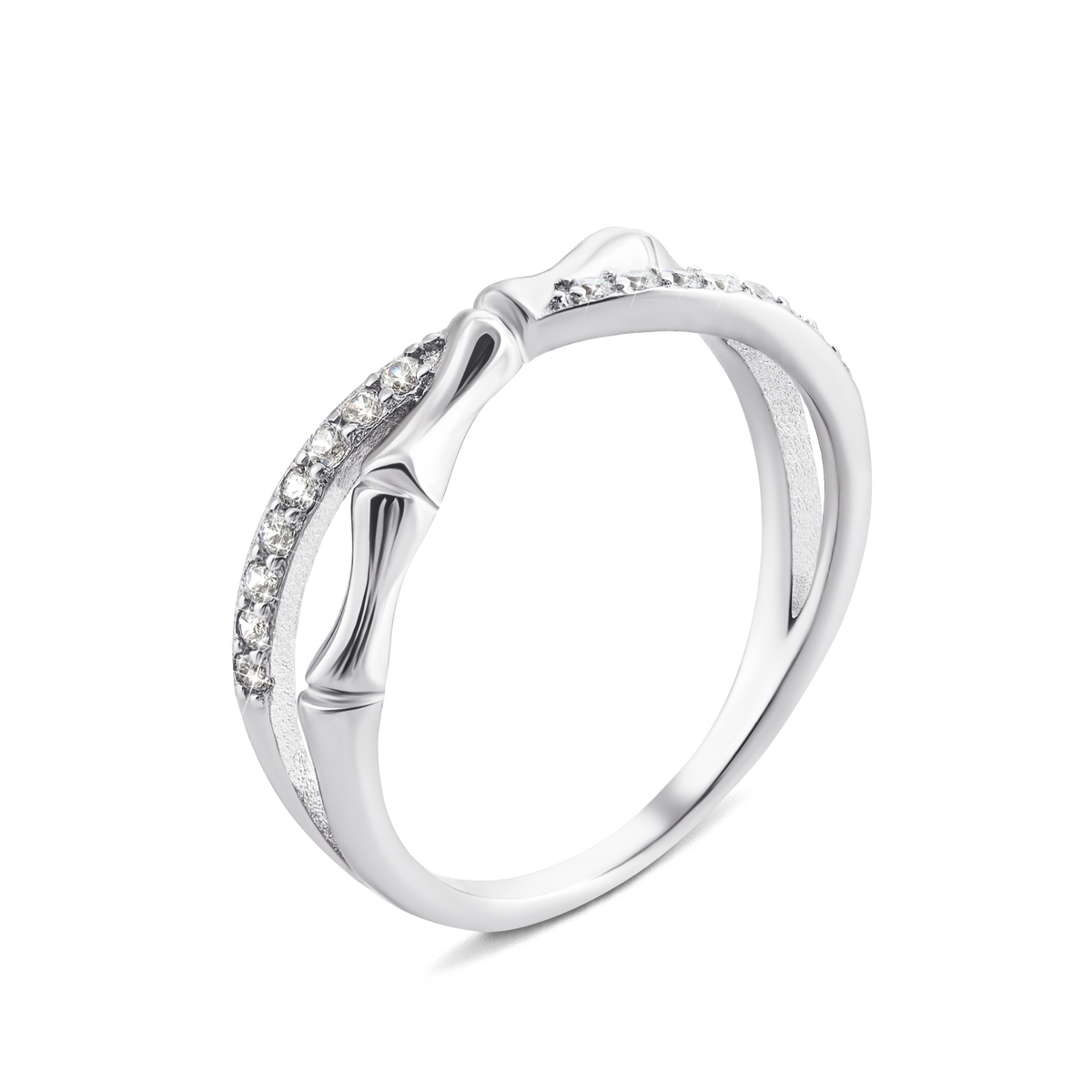 

Серебряное кольцо с фианитами 17 размер 1RI58106