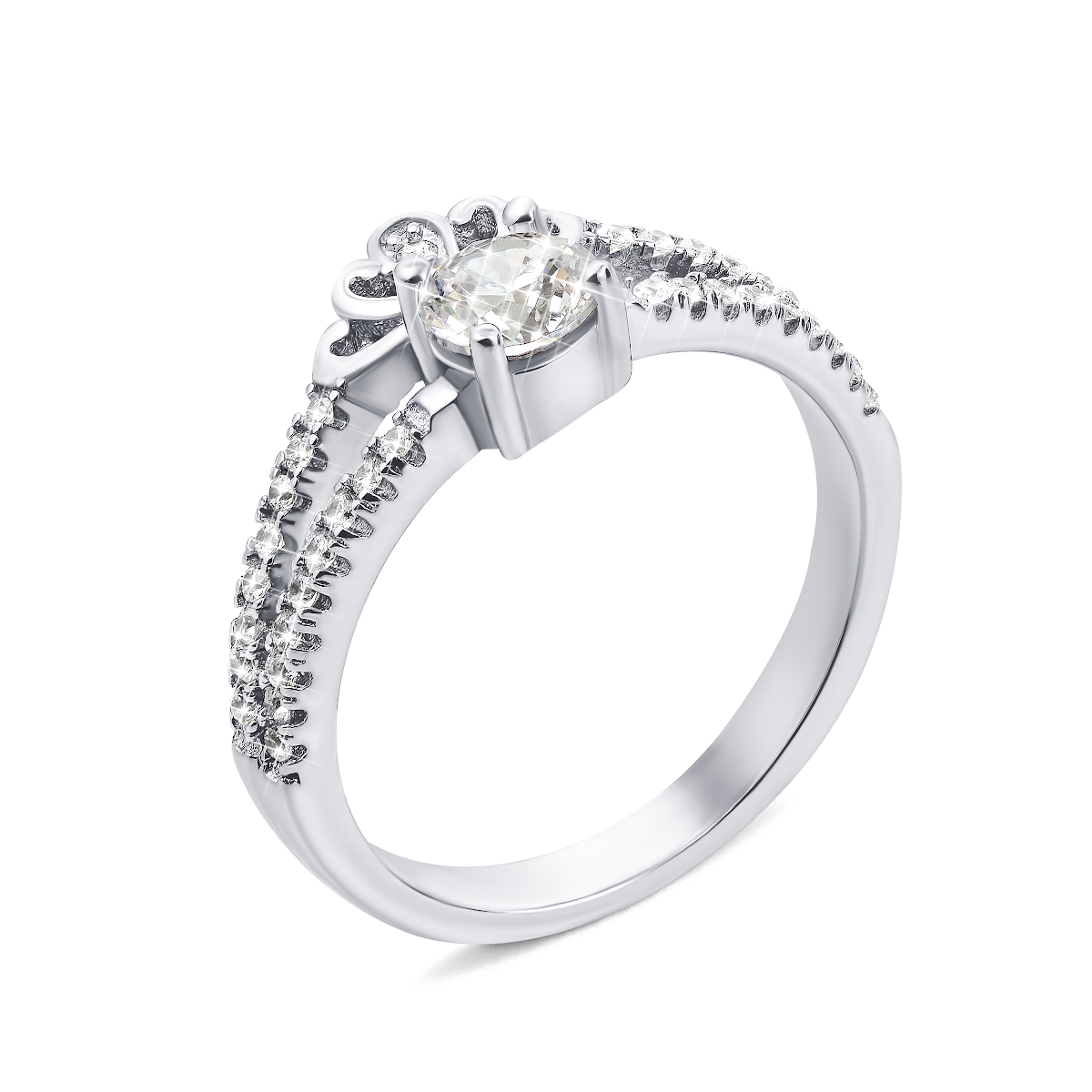 

Серебряное кольцо с фианитами 17 размер 1RI56563-R