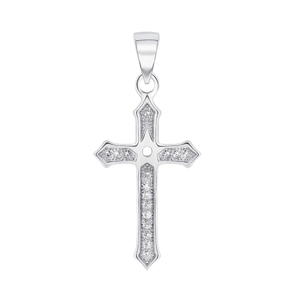 

Серебряный крестик с фианитами PPS1424-P