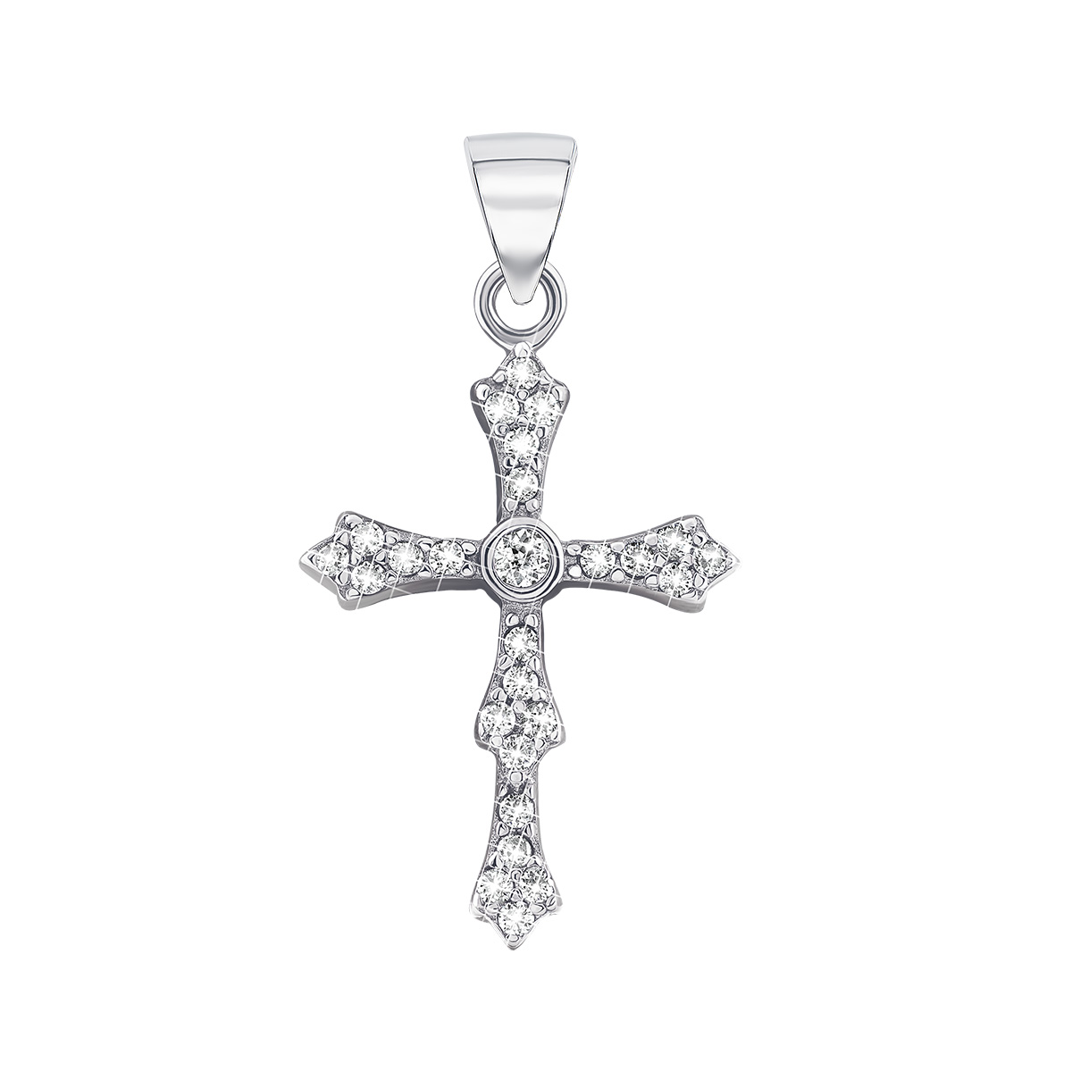 

Серебряный крестик с фианитами PPS1385-P