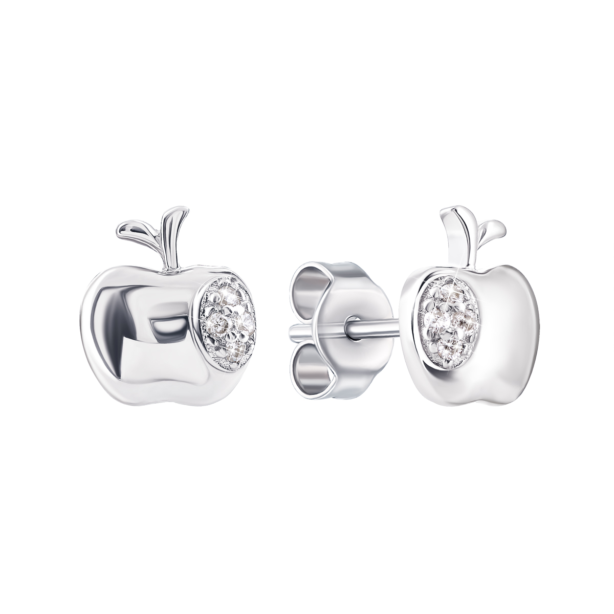 

Серебряные пуссеты Яблочки с фианитами 1EA92460