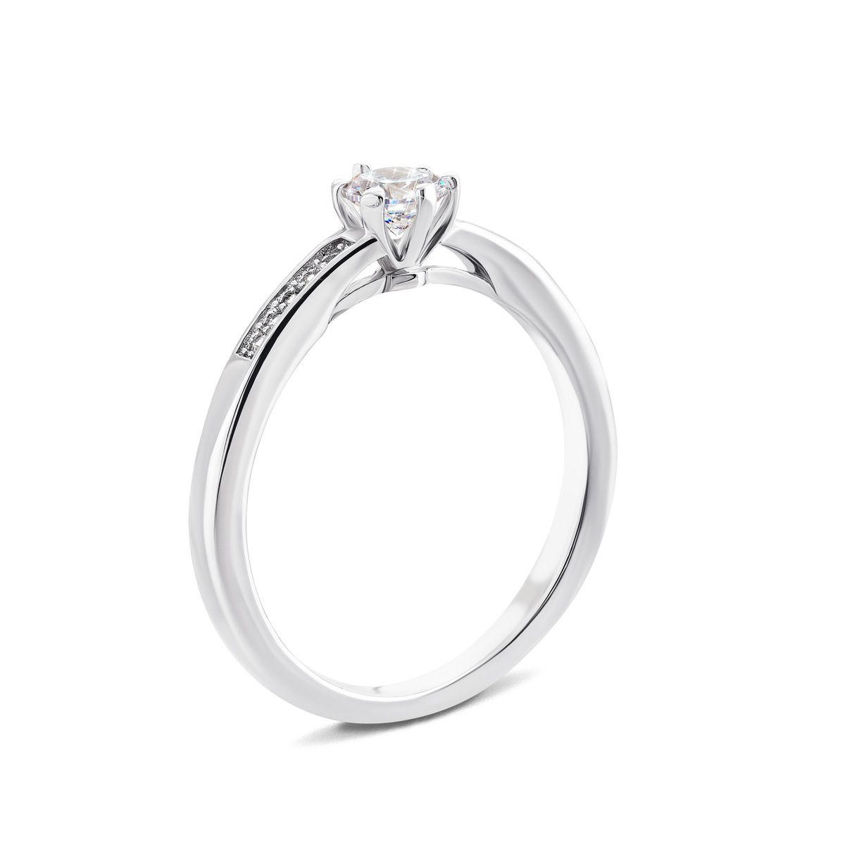 

Серебряное кольцо с фианитами 16 размер PRS1381