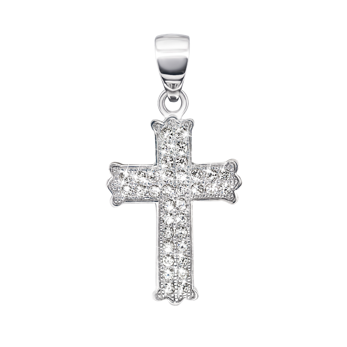 

Серебряный крестик с фианитами PPS1021-P