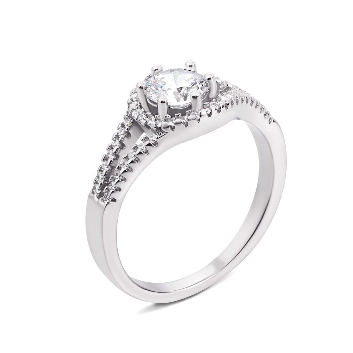 

Серебряное кольцо с фианитами 17 размер 1RI58100-R/12/1