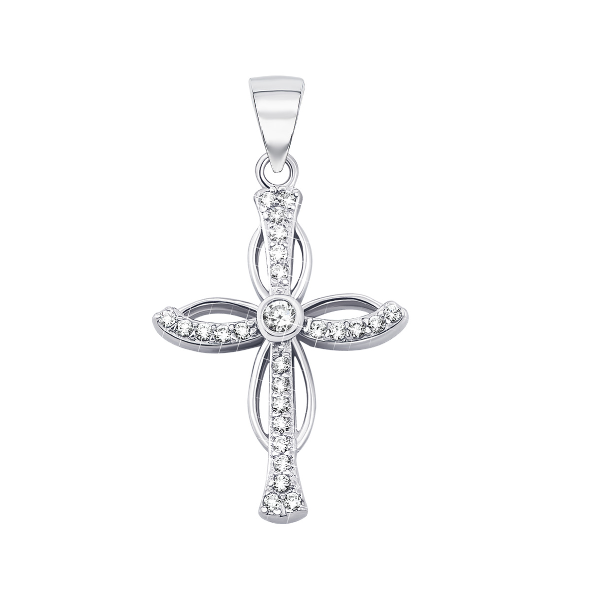 

Серебряный крестик с фианитами PPS1397-P