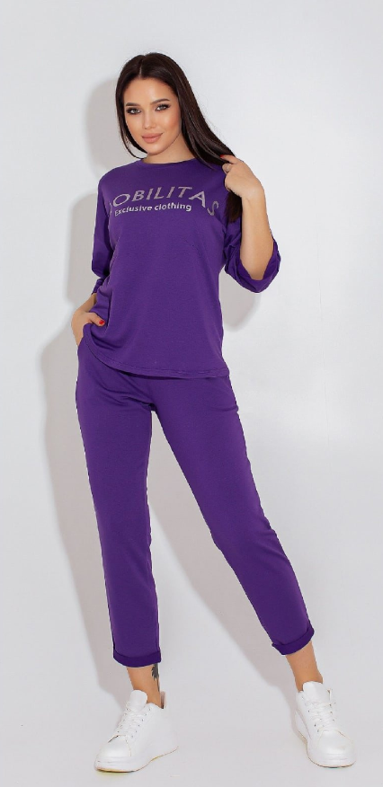 

Женский спортивный костюм Fashion Woman NB21027 голубой р46, Женский спортивный костюм Fashion Woman NB21027 голубой р46/48