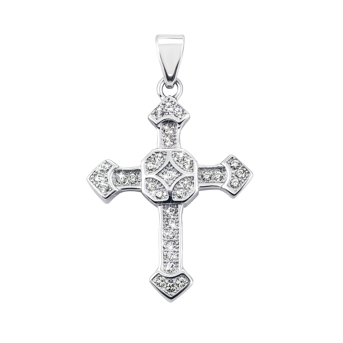

Серебряный крестик с фианитами PPS1364-P