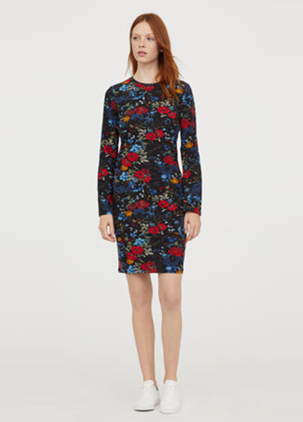 

Платье H&M  Черный 0607534_цветы_03, Платье H&M XS Черный 0607534_цветы_03