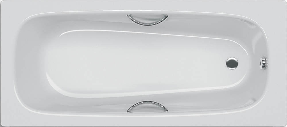 

Ванна стальная прямоугольная 160 на 75 Koller Pool Deline с отверстиями под ручки