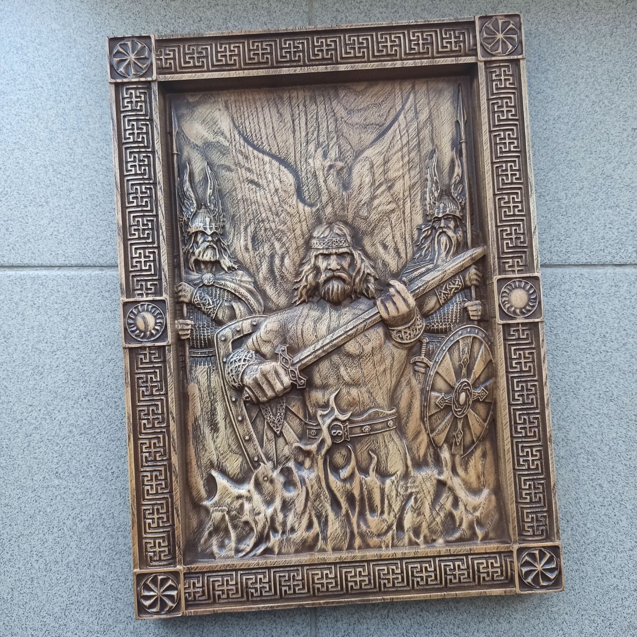

Панно "Священный огонь", Atributlux, 21*15,3 см резное из дерева