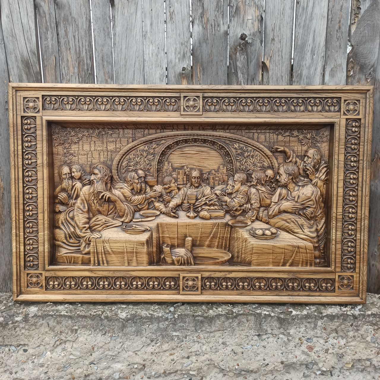 

Панно "Тайная вечеря 3", Atributlux, 30*18,2 см резное из дерева