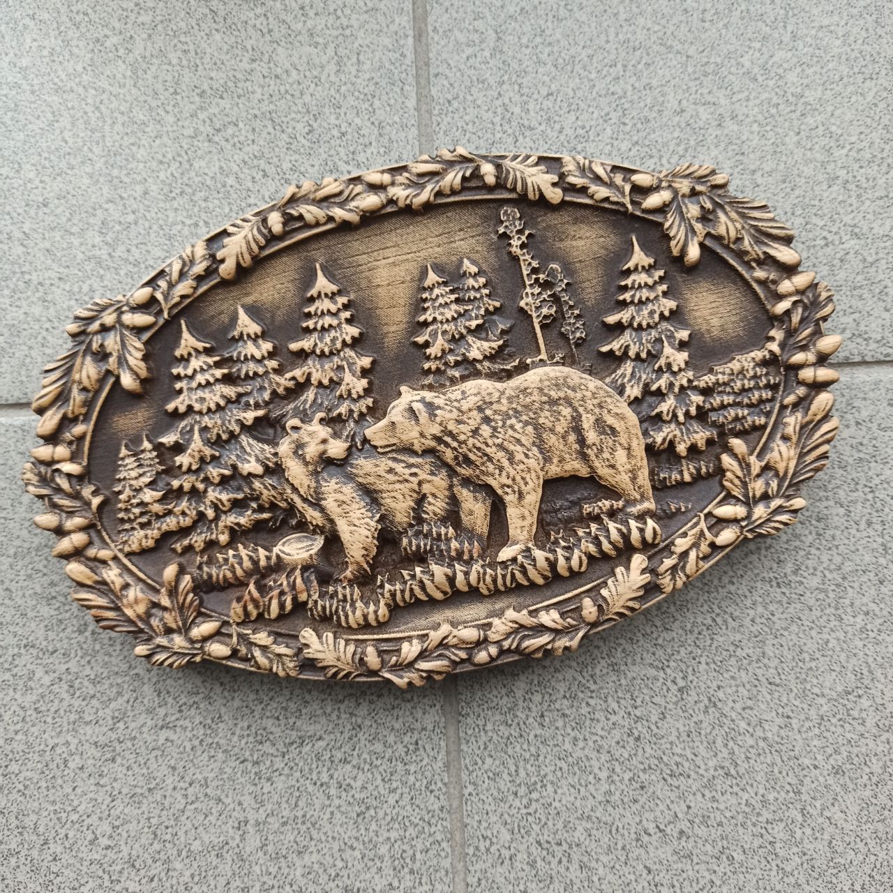 

Барельеф "Медведи", Atributlux, 62*100 см, резной из дерева