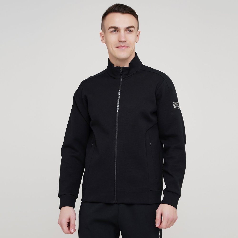 

Мужская спортивная кофта Anta Knit Track Top Черный 46 (ant852117719-2)