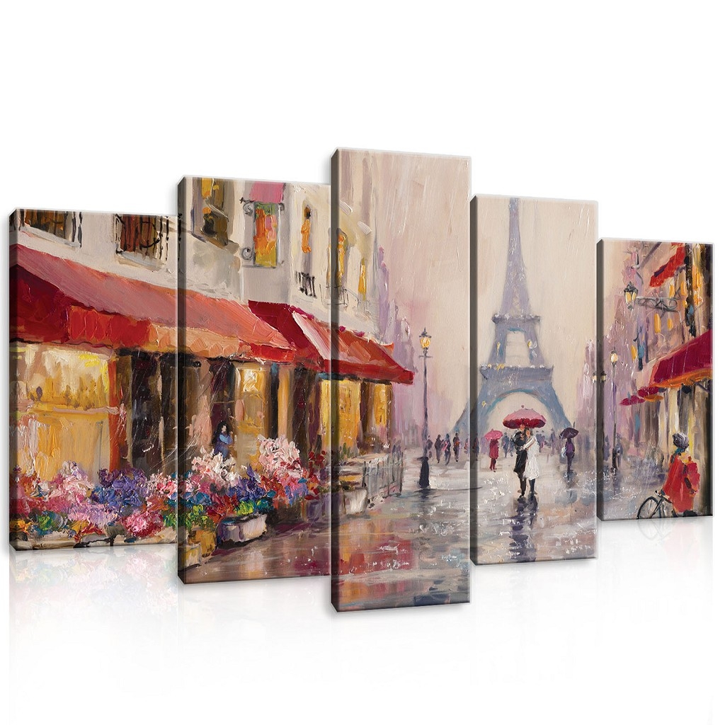 

Модульная картина на холсте 2x20x40 см, 2x20x50 см, 1x20x60 см Арт город Париж