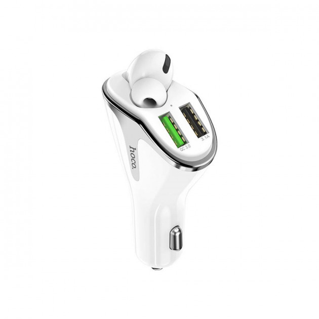 

Автомобильное зарядное устройство Hoco E47 2USB QC3.0 с гарнитурой White