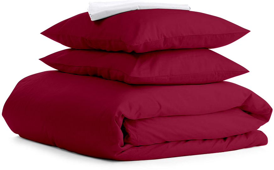 

Комплект постельного белья Cosas 160х220 (Ranfors_Bordo_El-White_160)