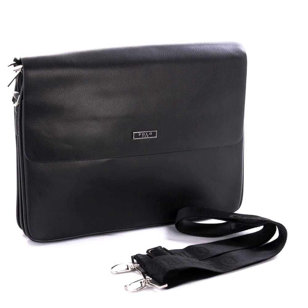 

Сумка мужская Langsa экокожа черная (86686-6 black)