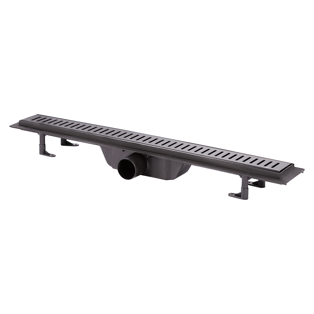 

Трап линейный Qtap Dry FA304-700MBLA с нержавеющей решеткой 700х73