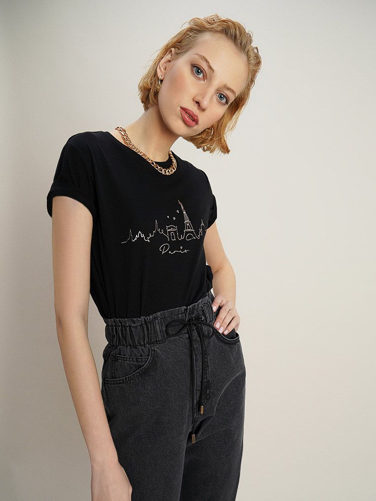 

Футболка O'STIN Casual 2J3MHSM7JX XS Черная
