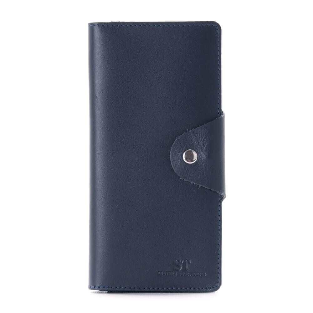 

Кошелек ST кожаный темно-синий (6745 dark blue)