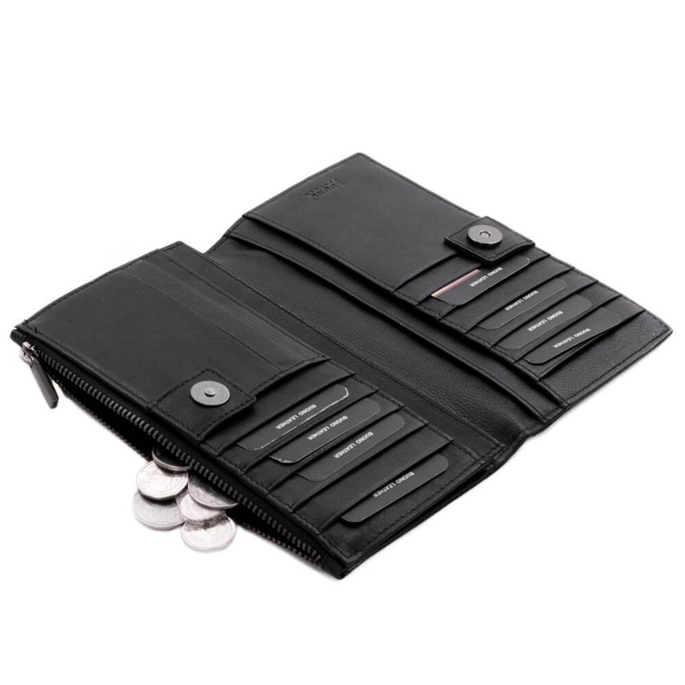 

Мужской кошелек портмоне купюрник кожаный Buono черный (11301 black)
