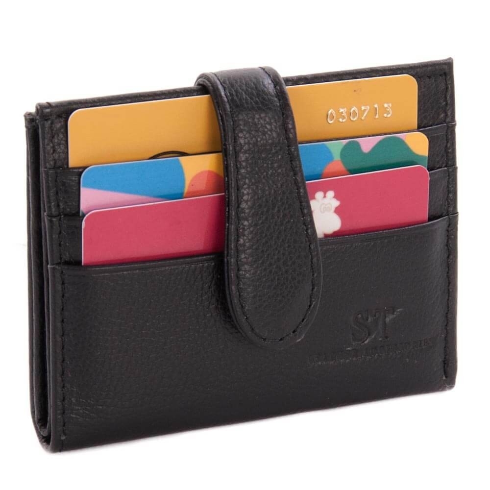 

Кошелек женский кожаный ST маленький черный (004 black)