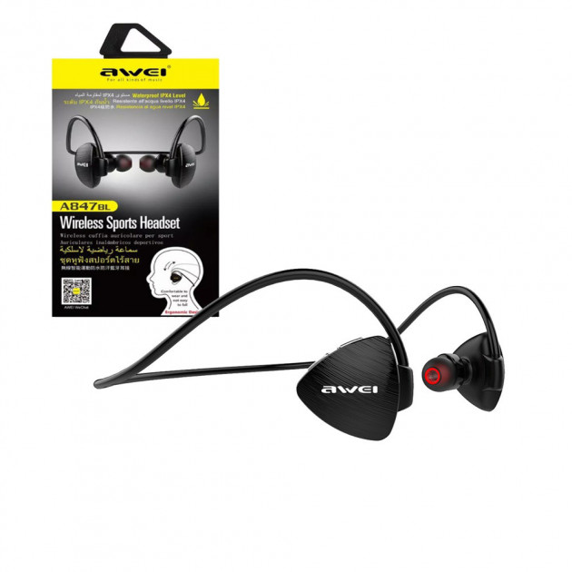 

Беспроводные Bluetooth наушники Awei A847BL Black (TRS453)