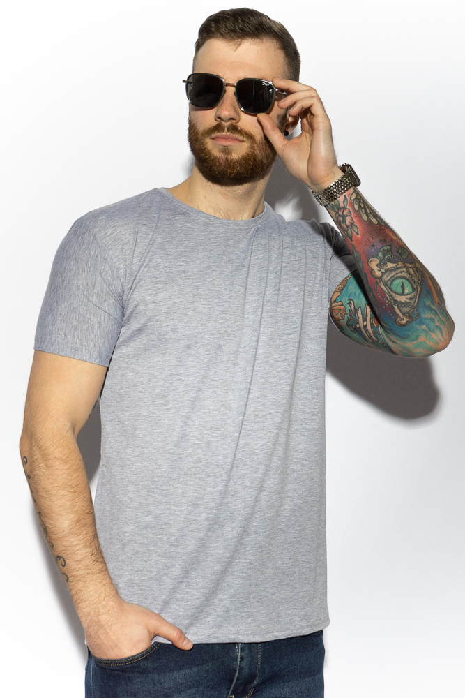 

Футболка однотонная Time of Style 85F298 XXL Серый