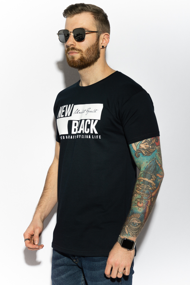 

Футболка new black Time of Style 85F340 L Темно-синий