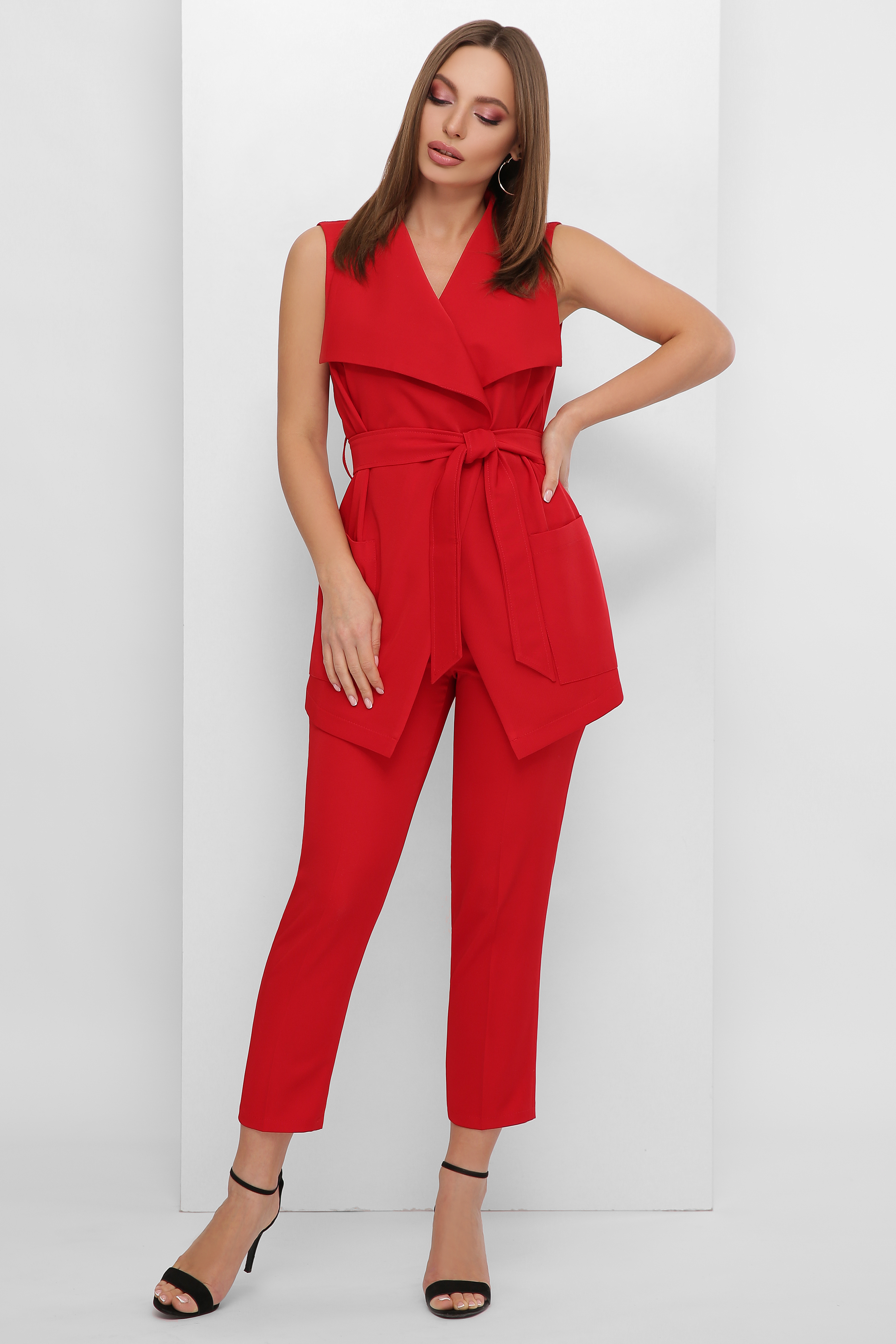 Купить Брючный Костюм Красного Цвета