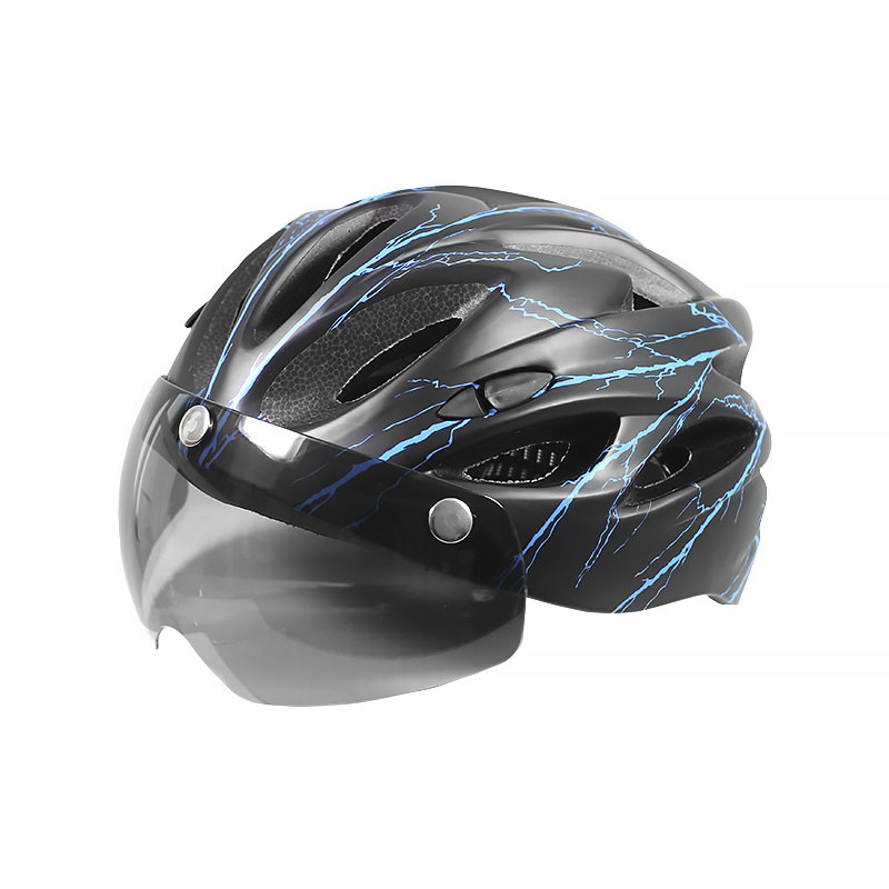 

Шлем велосипедный Helmet 258 Black + Blue с регулировкой велошлем для велосипедистов защитный аксессуар