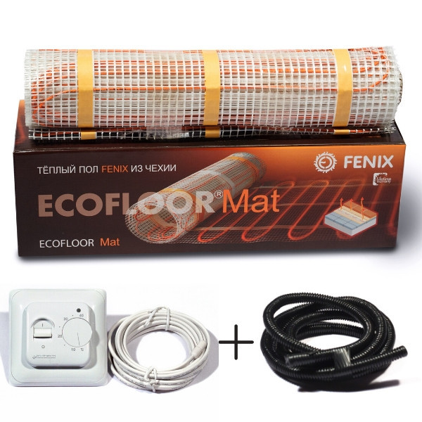 

Комплект теплого пола нагревательный мат Fenix LDTS 160 Вт/m² + терморегулятор площадь 1.5