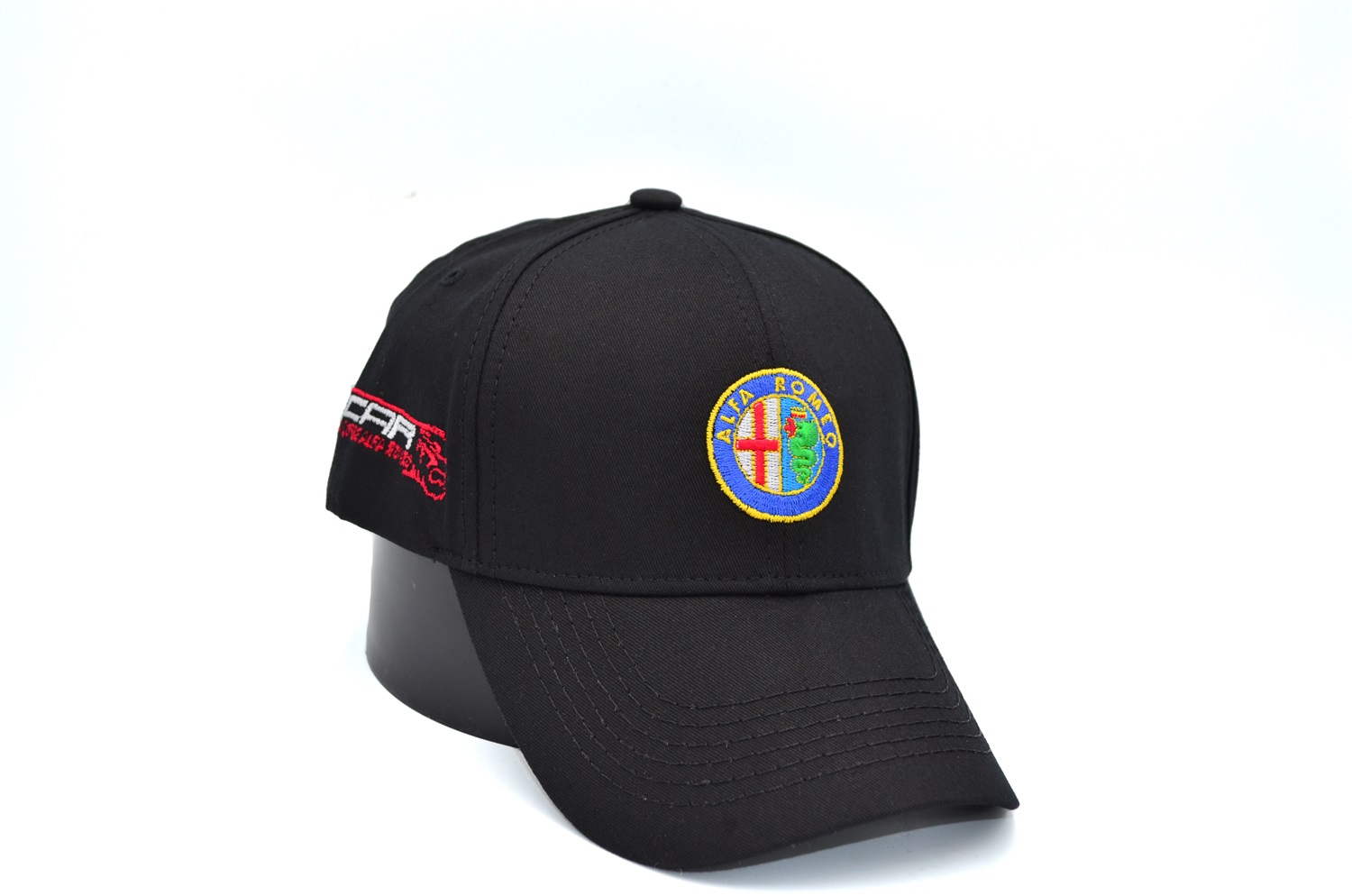 

Кепка Fang c автомобильным логотипом AlfaRomeo 56-58 см чёрная (F 0919-72)