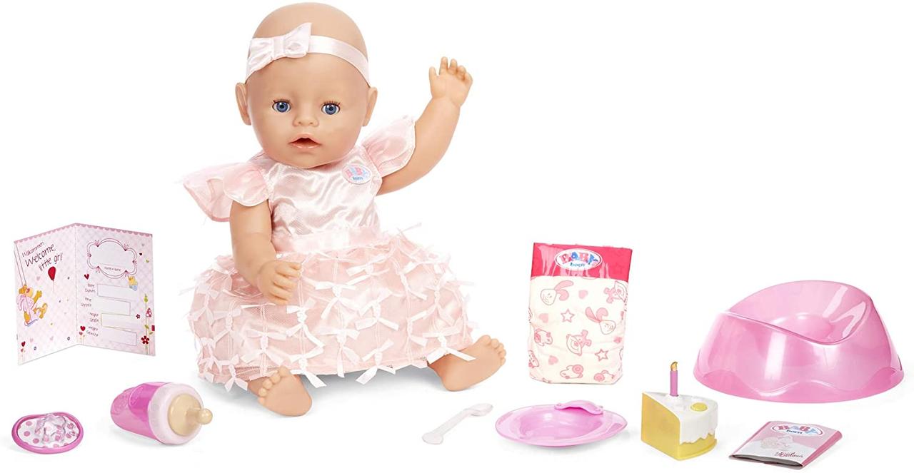 

Интерактивная кукла Беби Борн голубые глаза Baby Born Interactive Baby Doll Party Theme – Blue Eyes