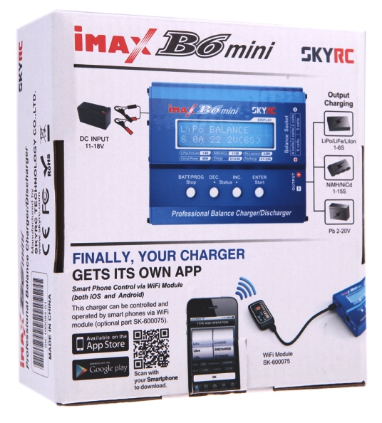 

Зарядное устройство SkyRC iMAX B6 mini 6A/60W без/БП универсальное