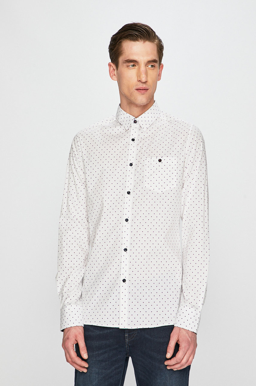 

Рубашка мужская белая в горошек Medicine XXL