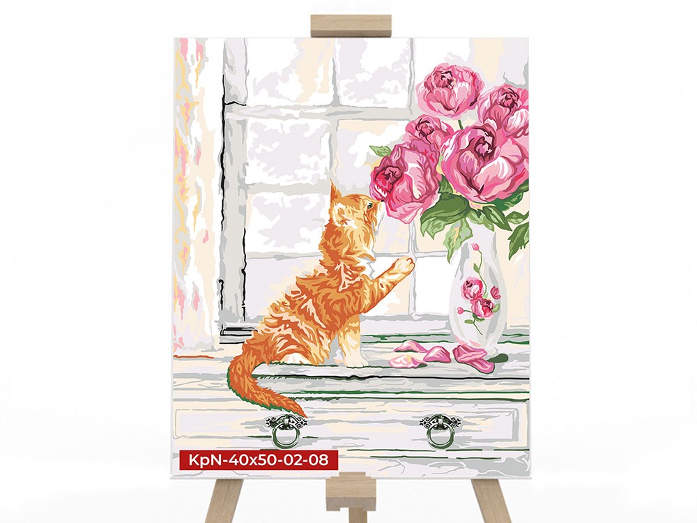 

Картина по номерам №8 "Кот с цветами" 40*50см, серия 2 (KpN-40x50-02-08)