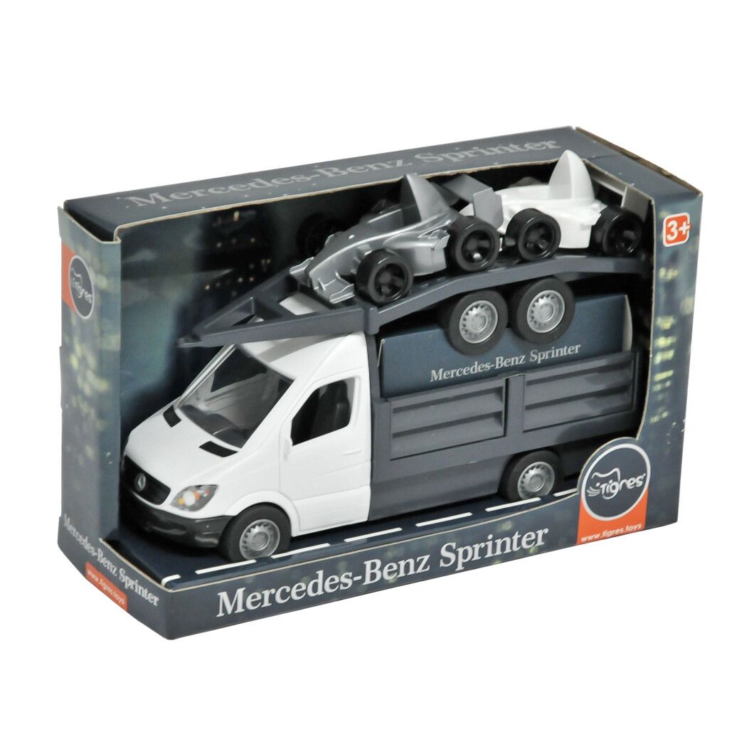 

Автомобиль «Mersedes-Benz Sprinter» бортовой с лафером, белый, в коробке 29*13*11см, TM Wader (39670)