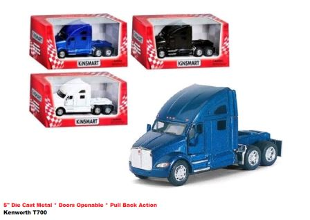 

Машина метал. "Kinsmart" "Kenworth T700" в коробке 16*8,5*7,5см(KT5357W)