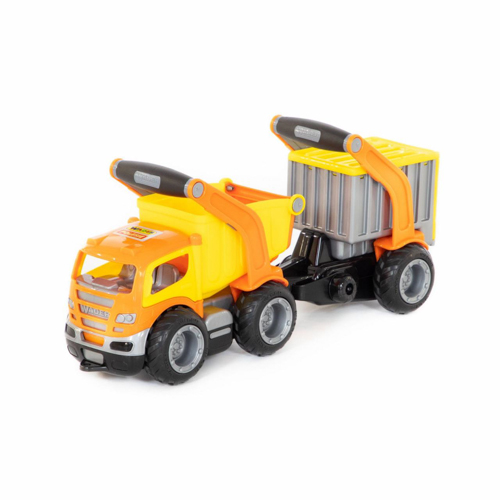 

Автомобиль-самосвал с полуприцепом "ГрипТракт", 48,5*14*21см, в сетке, ТМ Полесье (9432)